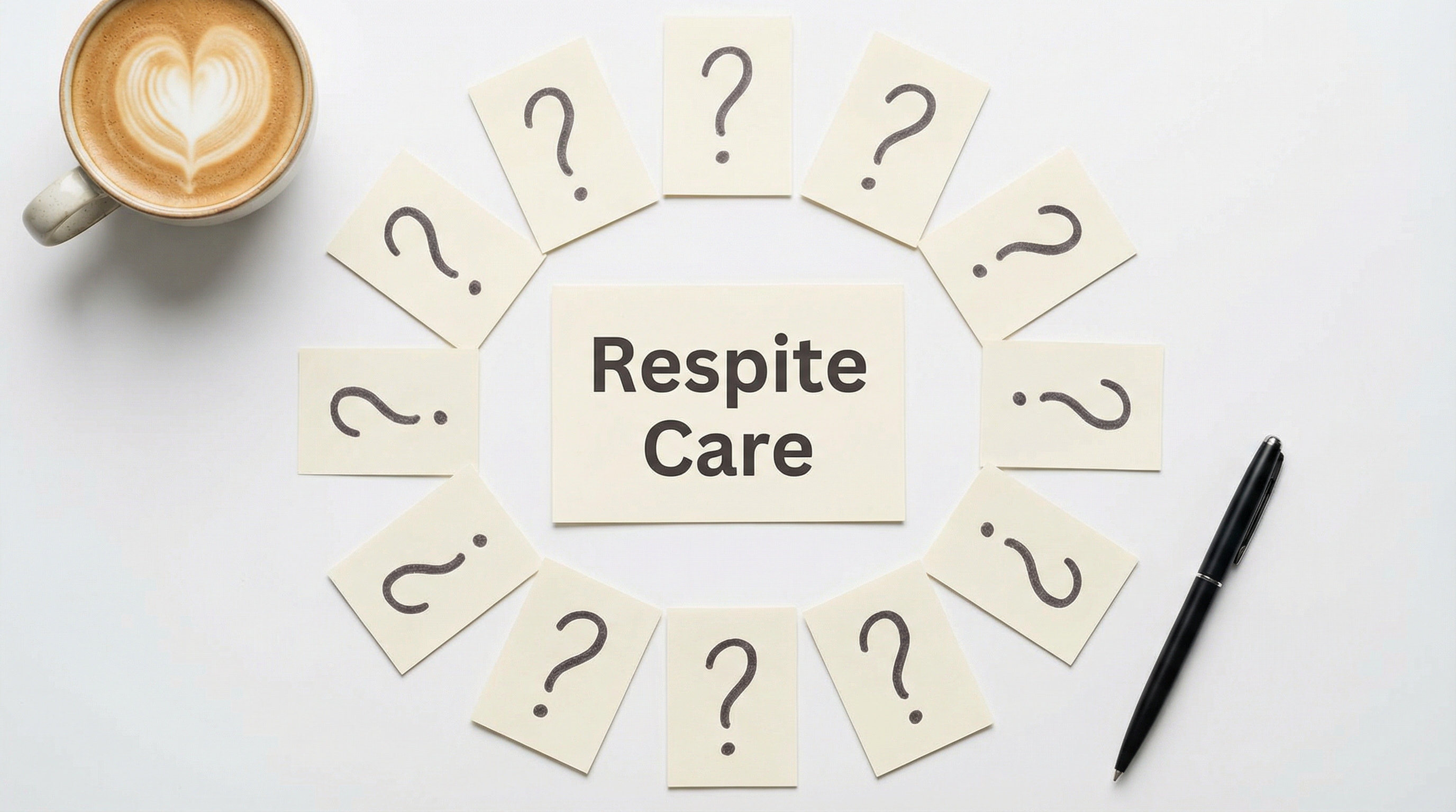 Family caregiver reading information and frequently asked questions about respite care services